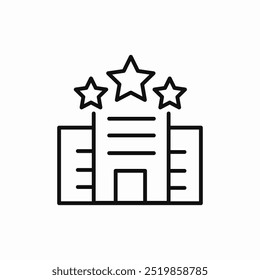 three star hotel icon sign vector