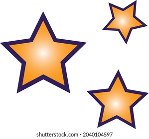 Three star icon for clipart template