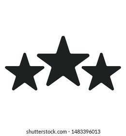 Three Star Rating Flat Vector Icon Stock Vector (Royalty Free ...