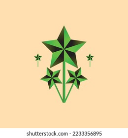 Three Star Tree for Logo
