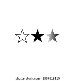 Three Star Vector on white Background