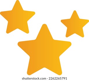 Three Star Weather Gradient Icon