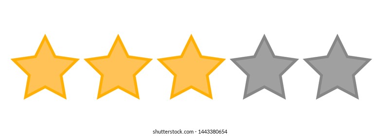 three stars customer rating review and feedback service for website 
