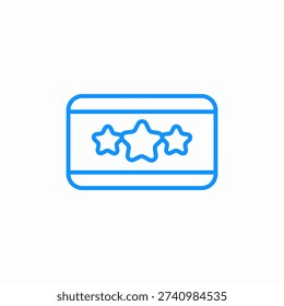 three stars icon sign vector