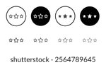 Three stars icon simple vector symbol