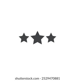 Three stars icon simple vector symbol