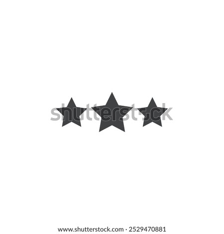 Three stars icon simple vector symbol