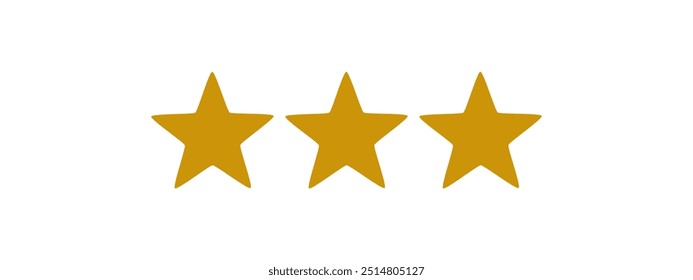 Three stars icon, vector icon