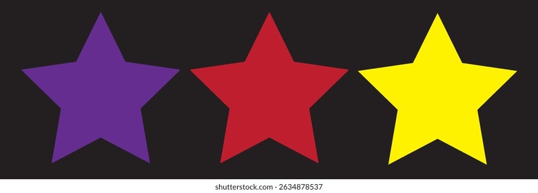 Three stars icon Vector. Five stars customer product rating review flat icon for apps and websites.EPS 10