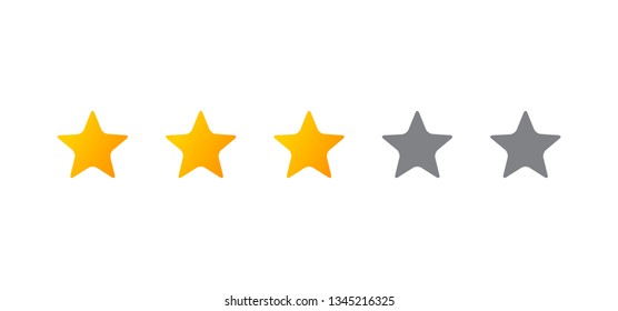 Three stars icon. Vector illustration