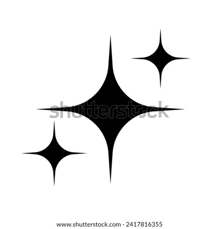 Three stars line icon. Sky, night, space, constellation, starfall, telescope, firmament, radiance. Vector icon for business and advertising