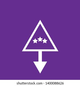 three stars map pin.three stars logo concept. 