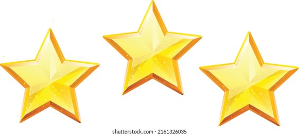 Icono de clasificación de cinco estrellas 
vector