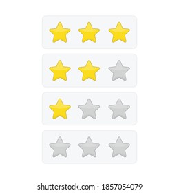 Three Stars Ratings Template Rating System Stock Illustration 1888207690