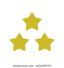 Ilustração de três estrelas em um ícone de vetor de linha