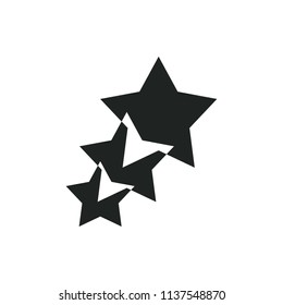 three stars vector icon