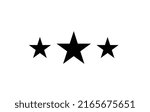 three stars vector icon. three stars sign on white background. three stars icon for web and app