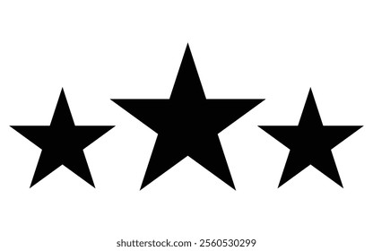 Three stars white background. This captivating artwork embodies simplicity and sophistication, making it a perfect addition to any modern or minimalist decor.