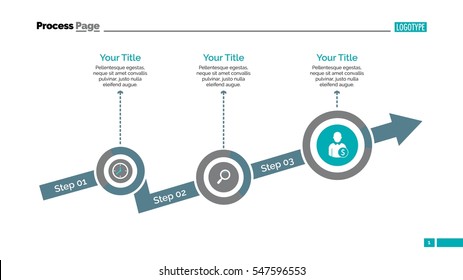 Three Step Arrow Slide Template