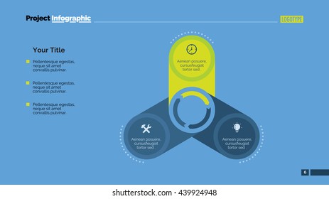Three Step Circle Diagram Slide