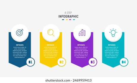 Drei-Stufen-Infografik-Label-Design-Vektorgrafik-Vorlage mit Liniensymbolen. Prozessschrittdiagramm, Präsentationen, Workflow-Layout, Banner, Flussdiagramm, Infografik-Vektorillustration.