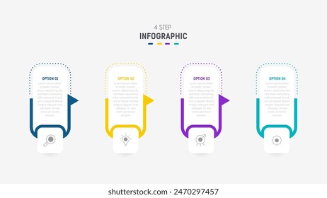 Three Step Infographic label design Vector template with line icons. process steps diagram, presentations, workflow layout, banner, flow chart, info graph vector illustration.