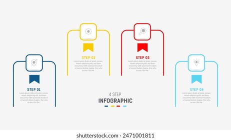 Three Step Infographic label design Vector template with line icons. process steps diagram, presentations, workflow layout, banner, flow chart, info graph vector illustration.