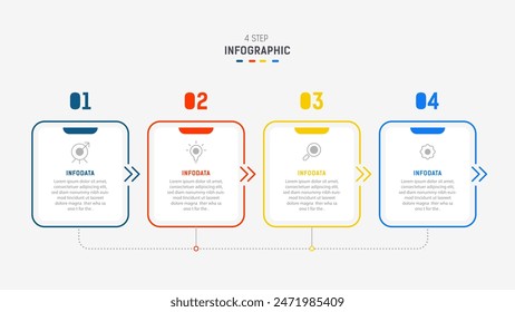 Three Step Infographic label design Vector template with line icons. process steps diagram, presentations, workflow layout, banner, flow chart, info graph vector illustration.