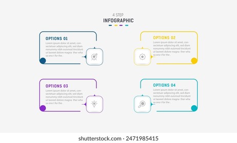 Three Step Infographic label design Vector template with line icons. process steps diagram, presentations, workflow layout, banner, flow chart, info graph vector illustration.