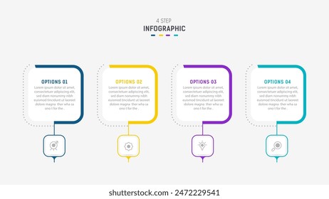 Three Step Infographic label design Vector template with line icons. process steps diagram, presentations, workflow layout, banner, flow chart, info graph vector illustration.