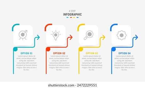 Three Step Infographic label design Vector template with line icons. process steps diagram, presentations, workflow layout, banner, flow chart, info graph vector illustration.