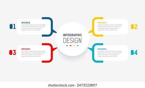 Plantilla de Vector de diseño de etiquetas de infografía de tres pasos con íconos de línea. diagrama de pasos de proceso, presentaciones, diseño de flujo de trabajo, Anuncio, diagrama de flujo, Ilustración vectorial de infografía.