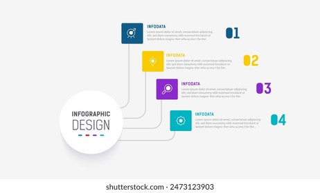 Three Step Infographic label design Vector template with line icons. process steps diagram, presentations, workflow layout, banner, flow chart, info graph vector illustration.