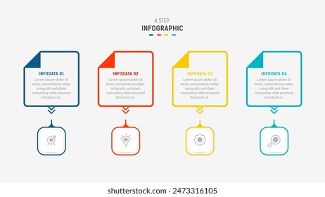 Three Step Infographic label design Vector template with line icons. process steps diagram, presentations, workflow layout, banner, flow chart, info graph vector illustration.