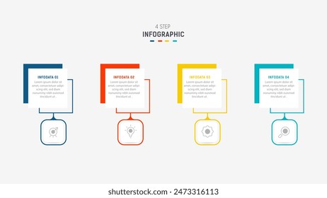 Three Step Infographic label design Vector template with line icons. process steps diagram, presentations, workflow layout, banner, flow chart, info graph vector illustration.