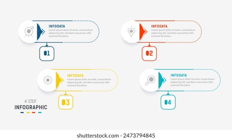 Three Step Infographic label design Vector template with line icons. process steps diagram, presentations, workflow layout, banner, flow chart, info graph vector illustration.