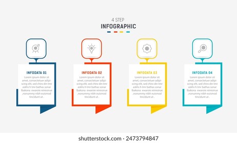 Three Step Infographic label design Vector template with line icons. process steps diagram, presentations, workflow layout, banner, flow chart, info graph vector illustration.
