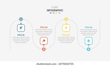 Three Step Infographic label design Vector template with line icons. process steps diagram, presentations, workflow layout, banner, flow chart, info graph vector illustration.