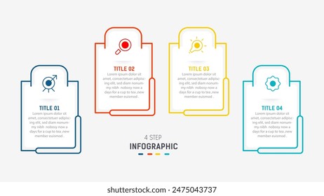 Three Step Infographic label design Vector template with line icons. process steps diagram, presentations, workflow layout, banner, flow chart, info graph vector illustration.