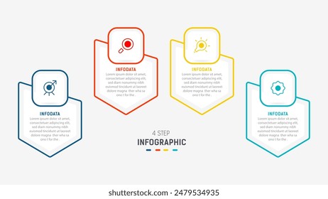 Drei-Stufen-Infografik-Label-Design-Vektorgrafik-Vorlage mit Liniensymbolen. Prozessschrittdiagramm, Präsentationen, Workflow-Layout, Banner, Flussdiagramm, Infografik-Vektorillustration.