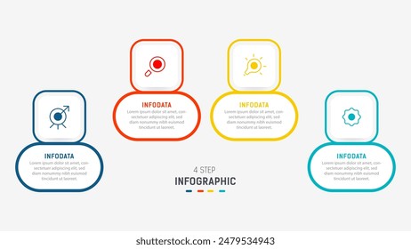 Three Step Infographic label design Vector template with line icons. process steps diagram, presentations, workflow layout, banner, flow chart, info graph vector illustration.