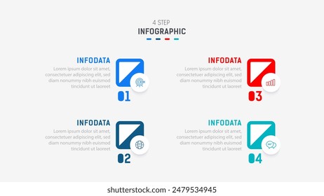 Three Step Infographic label design Vector template with line icons. process steps diagram, presentations, workflow layout, banner, flow chart, info graph vector illustration.