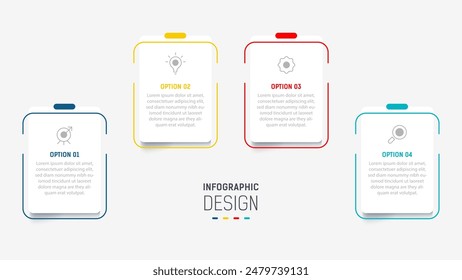 Three Step Infographic label design Vector template with line icons. process steps diagram, presentations, workflow layout, banner, flow chart, info graph vector illustration.