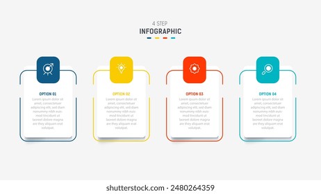 Three Step Infographic label design Vector template with line icons. process steps diagram, presentations, workflow layout, banner, flow chart, info graph vector illustration.