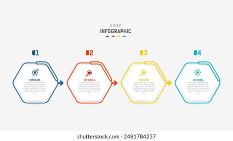 Three Step Infographic label design Vector template with line icons. process steps diagram, presentations, workflow layout, banner, flow chart, info graph vector illustration.