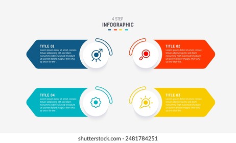 Three Step Infographic label design Vector template with line icons. process steps diagram, presentations, workflow layout, banner, flow chart, info graph vector illustration.