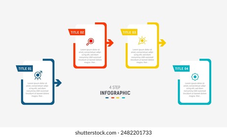 Three Step Infographic label design Vector template with line icons. process steps diagram, presentations, workflow layout, banner, flow chart, info graph vector illustration.
