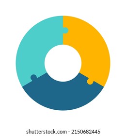 Three Step Modern Infographic Diagram