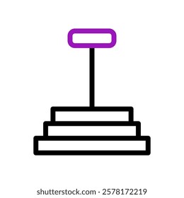 Three Step Platform with Purple Rectangular Top