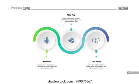 Three Step Process Chart Slide Template